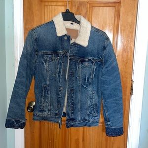 American Eagle Sherpa Denim Jacket.